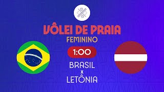 BRASIL x LETÔNIA  VÔLEI DE PRAIA SKATE PARK e ATLETISMO  OLIMPÍADAS DE PARIS 2024 07082024 [upl. by Hoi]