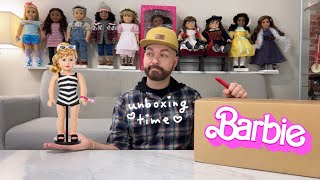 Unboxing and Redressing Barbie x American Girl [upl. by Estrin]