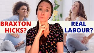 BRAXTON HICKS VS CONTRACTIONS What do Braxton Hickslabour contractions feel like [upl. by Farman668]