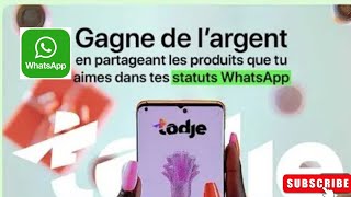 COMMENT GAGNER DE LARGENT SUR WHATSAPP GRÂCE A LAPPLICATION TODJE [upl. by Ecadnak]