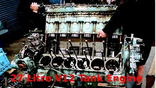 Engine Strip Down  V12 Rolls Royce Tank Engine how broken Tinkering Tuesday [upl. by Eelnyl]