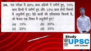 UPSCCSE CSAT 2024 एक परीक्षा में 80 छात्र अंग्रेजी में उत्तीर्ण हुए 70 छात्र हिन्दी में उत्तीर्ण [upl. by Jocelin324]