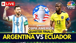 🔴Argentina vs Ecuador LIVE Score  Copa America 2024 Quarterfinals LIVE  Lionel Messi  USA  N18G [upl. by Tnias712]