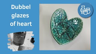 Live hartje keramiek speciaal effect glazuren met 2 verschillende  glaze heart of ceramics [upl. by Abagael430]