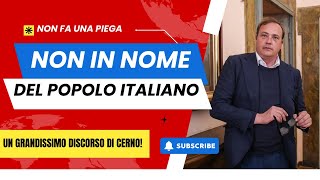 NON IN NOME DEL POPOLO ITALIANOCOSI CERNO SMENTISCE I PM [upl. by Croydon]