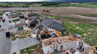 Drone video of tornado damage in Elkhorn Nebraska [upl. by Eliza757]