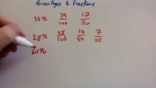 Percentages to Fractions  Corbettmaths [upl. by Nylsirhc530]