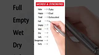 10 Synonym Pairs to Expand Your Vocabulary in 2024 shorts [upl. by Milas]