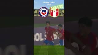 ZAPATAZO de DISTANCIA de Zidane YAÑEZ en el GOLAZO de Chile SudamericanoSub15 futbolchileno [upl. by Eirrac]