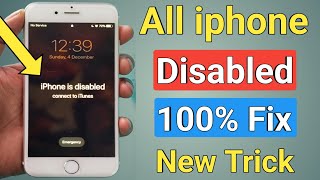 iphone is disabled connect to itunes 5 5s 6 6s 7 7plus 8 8plus 100 Fixed [upl. by Ardnazxela876]