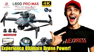 Ultimate Drone Footage L600 PRO MAX Drone Review Test Flight  4K HD Dual Camera GPS [upl. by Arfihs]