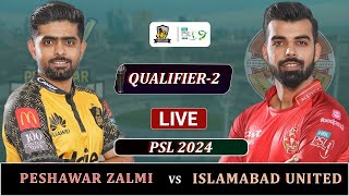 ISLAMBAD UNITEDS vs PESHAWAR ZALMI PSL 2024 ELIMINATOR MATCH LIVE  IU vs PZ MATCH SCORES PZ 6 ov [upl. by Ysnap]