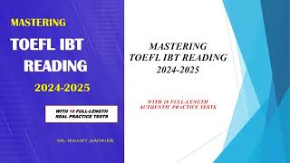 TOEFL Reading 20242025 [upl. by Aidnac]