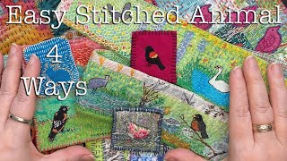 4 Ways to Stitch Animals amp Birds Using Tracing Templates A Slow Stitching Beginner Guide [upl. by Siana]