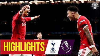 Ronaldo hattrick seals vital win  Manchester United 32 Tottenham  Highlights  Premier League [upl. by Arret]