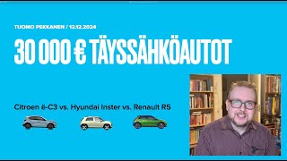 30k€ Täyssähköautot 122024 [upl. by Budge]