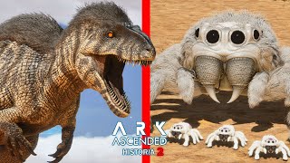 ACROCANTHOSAURUS DEL DESIERTO FAMILIA DE ARAÑA SALTARINA Y nuevos dinosaurios ARK Ascended Historia [upl. by Clareta]