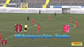 MONDO GRANATA  ASD PORTOGRUARO CALCIO F  TRIESTINA F 2 1 SINTESI  CALCIO FEMMINILE [upl. by Aicinod]