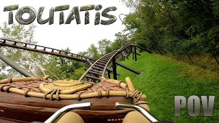 Toutatis Parc Asterix POV Intamin MultiLaunch Roller Coaster [upl. by Davilman]