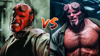 Hellboy Ron Perlman vs Hellboy David Harbour [upl. by Llyrrad984]