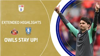 OWLS STAY UP  Sunderland v Sheffield Wednesday extended highlights [upl. by Latnahc]