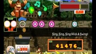 Lets Play Donkey Konga Episode 7  Sing Sing Sing With A Swing Louis Prima [upl. by Abraham]