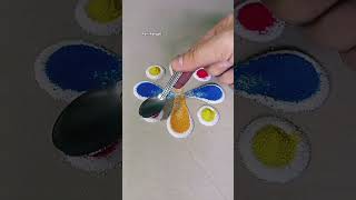 Simple Rangoli  Satisfying Rangoli  Easy Rangoli Tips  ASMR rangoli satisfying asmr [upl. by Pollack]