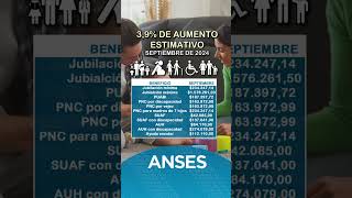 Anses aplicaría un 39 de aumento en septiembre de 2024 anses [upl. by Atinob]