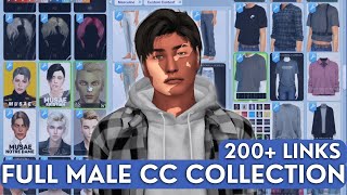 My FULL Male CC Collection 200 Links  Sims 4 CC Showcase [upl. by Edward668]