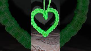 Macrame Heart❤ heart youtubeshorts macrame macrametutorial art artwork love trend [upl. by Nelram707]