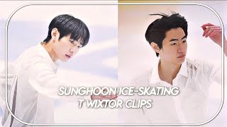 Sunghoon ice skating twixtor clips [upl. by Adlev683]