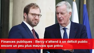 Finances publiques  Bercy s’attend à un déficit public encore un peu plus mauvais que prévu [upl. by Peh]