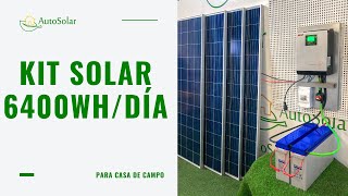 Kit Solar Fotovoltaico 3000W 24V 6400Whdía [upl. by Alhak973]