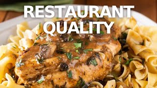 30 Minute Favorite  Easier Chicken Marsala without Cream [upl. by Farlee709]