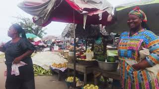 AFRICAN CITY STREETS AND COMMUNITY MARKET AGBOGBLOSHIE GHANA ACCRA [upl. by Arutak977]