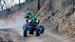 Yamaha Raptor 700 ATV Trail Riding  First Ride on the Dirt Trails with the New Four Wheeler [upl. by Helas]