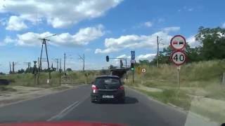 Driving through Sieradz in Poland from the express way S8 [upl. by Eekorehc]