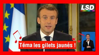 Macron chante quotGilet jaunequot [upl. by Anaicilef]