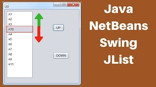 JAVA  How To Move JList Item UP and Down In Java NetBeans  with source code [upl. by Hiroko829]