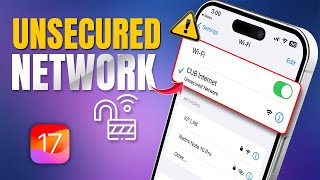 How to Solve Unsecured WiFi Network on iPhone  Fix Unsecured Network WiFi [upl. by Freida265]