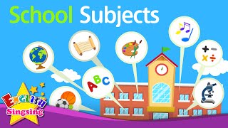 Kids vocabulary  School Subjects  favorite subject  English educational video [upl. by Durant271]