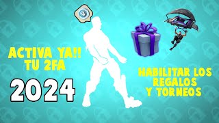 Cómo ACTIVAR la AUTENTIFICACIÓN en DOS PASOS 2FA en FORTNITE Capítulo 5  2024  RE FÁCIL AQUÍ [upl. by Mcevoy]