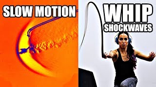 How does a whip break the sound barrier Slow Motion Shockwave formation  Smarter Every Day 207 [upl. by Nolos]