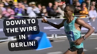 THRILLING Finish To Mens Race At Berlin Marathon 2024 [upl. by Kalfas]