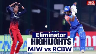 RCB vs MI Full Match Highlights MI vs RCB Eliminator Today Match Highlights  WPL Highlights [upl. by Dnarud479]