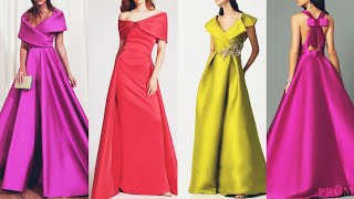 Top Trending Prom Maxi Party Wear Women Mother and Bride long frocks Satin Silk dress design [upl. by Eremaj121]