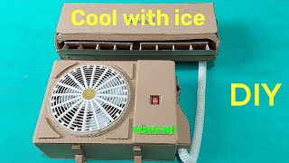 How to make icecooled cardboard air conditioner  According to the model of Panasonic [upl. by Ailime]