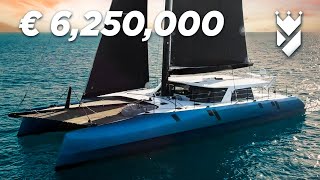 INSIDE A 30 KNOT CATAMARAN FOR SALE quotMY CATquot GUNBOAT 78 [upl. by Leahcimnoj]