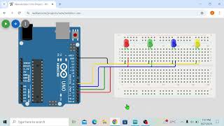 Arduino push button led project  Push button  LED  Arduino project [upl. by Orlov]