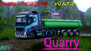 🔴 Quarry Offroad Map 🛣️ Volvo 8x4 with Trailer 01 toe3 truckgame [upl. by Ver731]